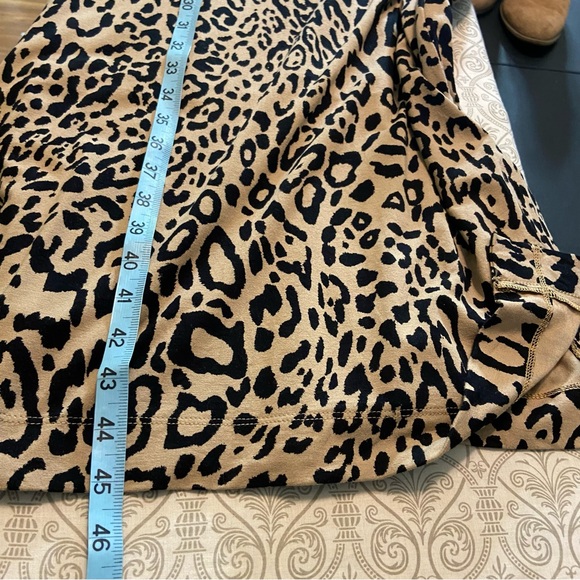 Chico's Sz 2 Leopard Dress Cheetah Midi Shift Animal Print 12/14 - Picture 4 of 13
